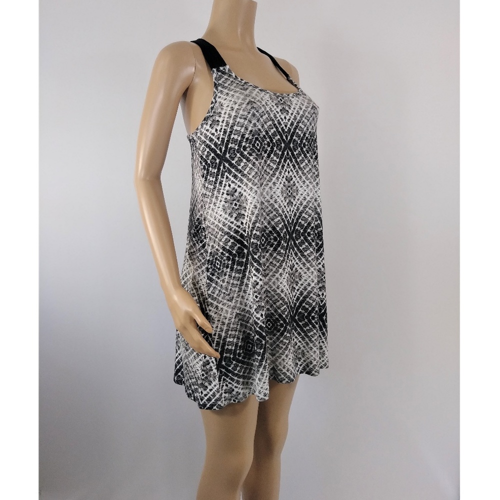 J Valdi Black & Gray Dress with Black Straps